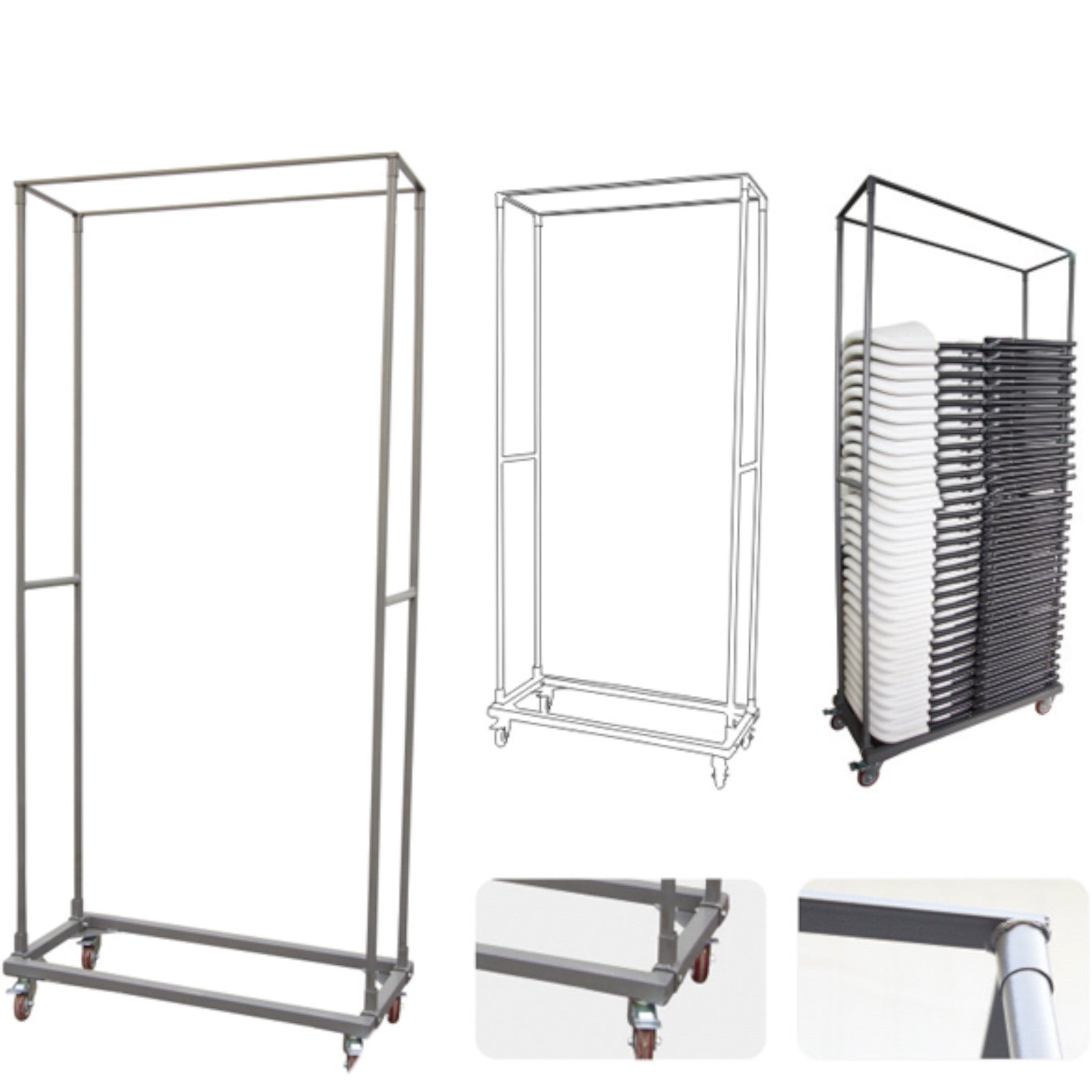 Tables – Trolley for transporting storage of 25 catering chairs - Carlat