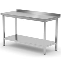 Tables – Wall catering table with edge and shelf 100x70x85 - Carlat