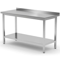 Tables – Wall catering table with edge and shelf 180x70x85 - Carlat