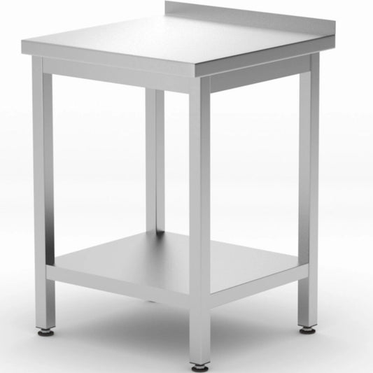 Tables – Wall-mounted worktop table with shelf edge Budget Line - Carlat