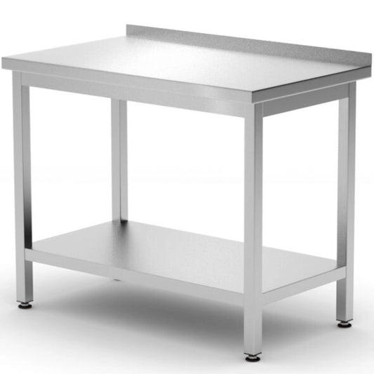 Tables – Wall-mounted worktop table with shelf edge Budget Line - Carlat