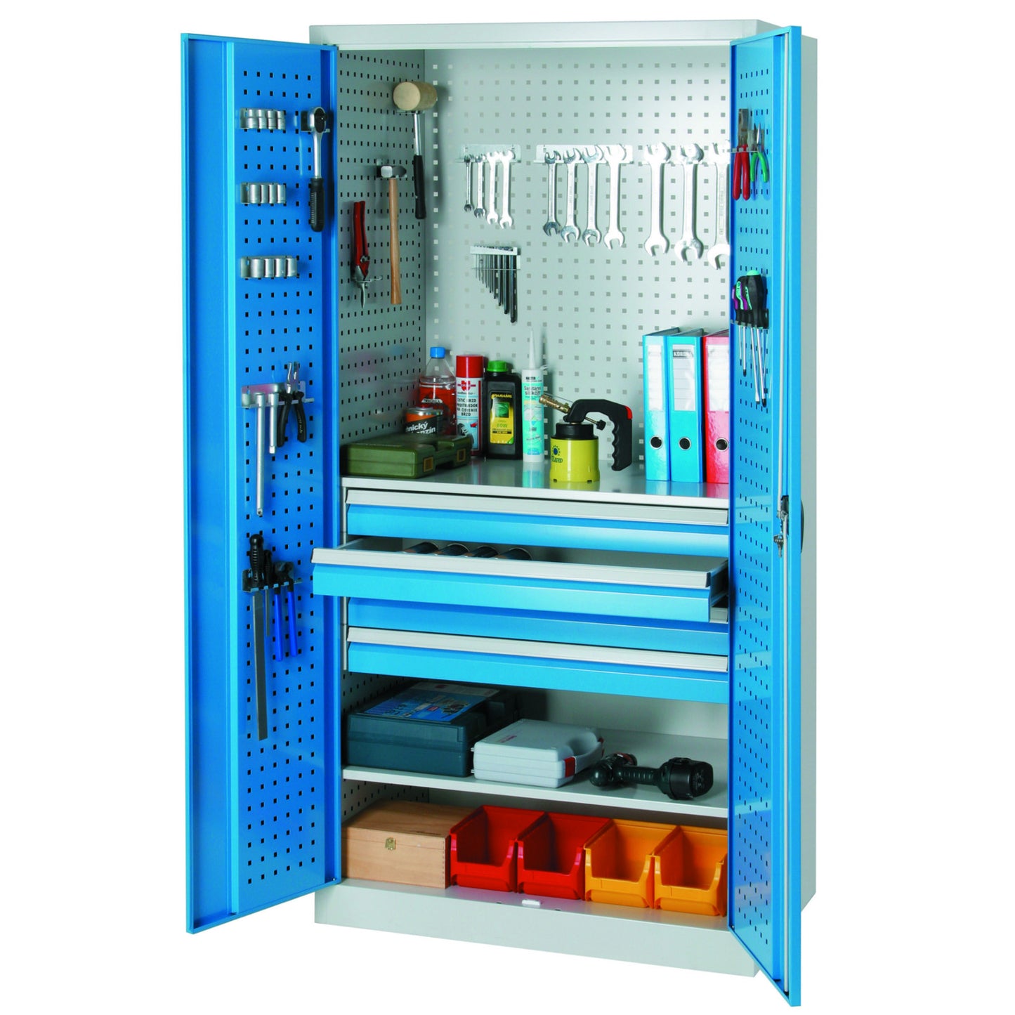 Tables – Welded workshop cabinet with tool drawers 95x60x195cm - Carlat