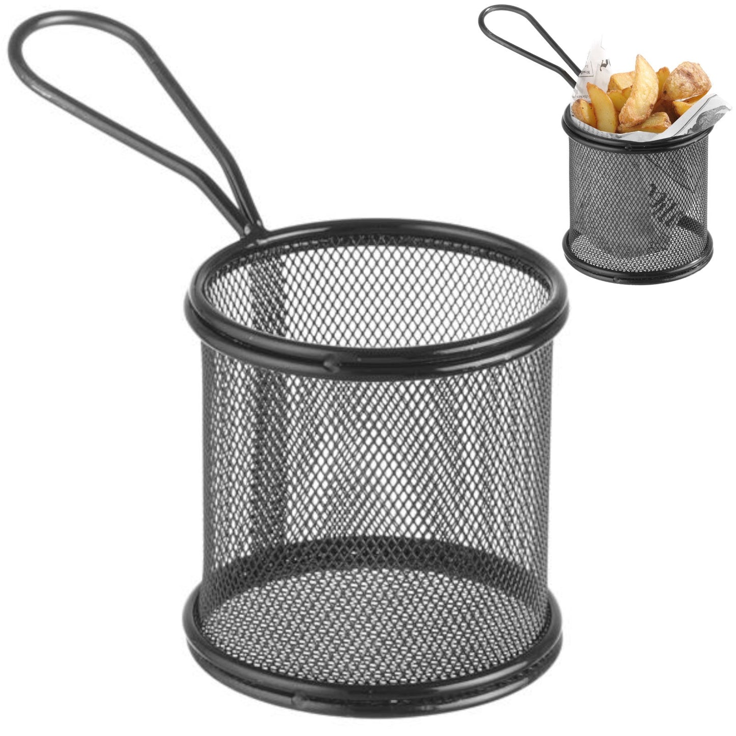 Tableware – Basket for serving fried snacks, French fries, with - Carlat