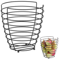 Tableware – Basket, wire fruit bowl, black with matte coating, - Carlat