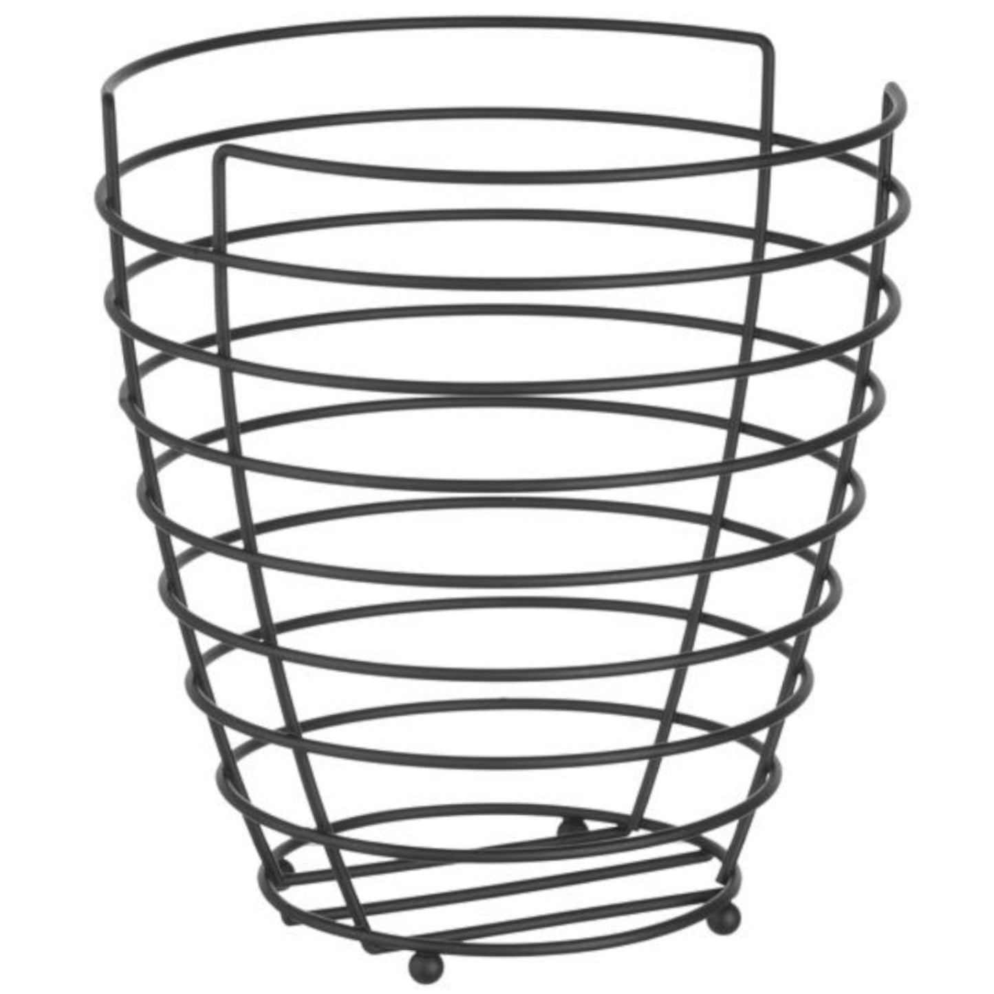 Tableware – Basket, wire fruit bowl, black with matte coating, - Carlat