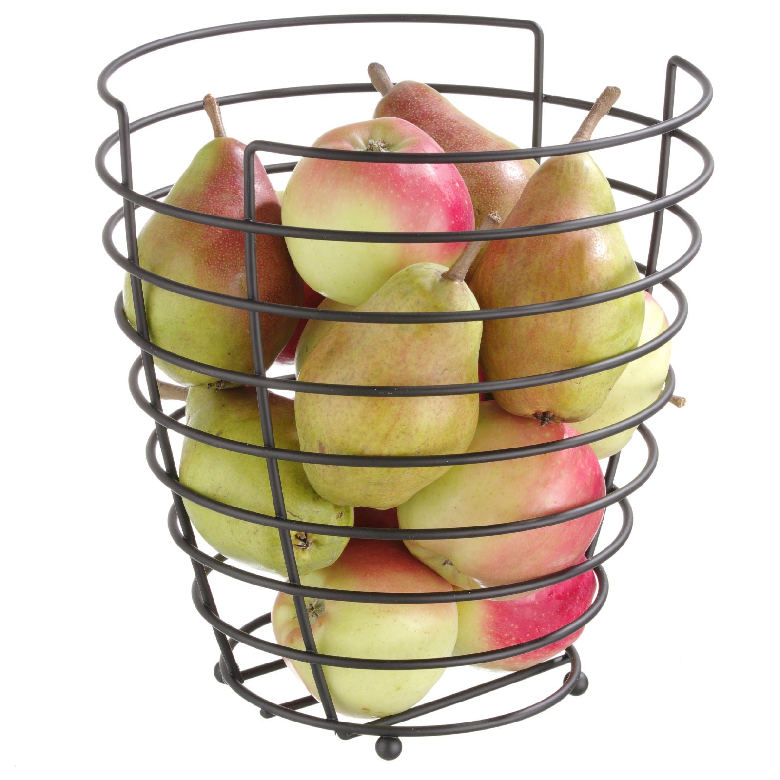 Tableware – Basket, wire fruit bowl, black with matte coating, - Carlat