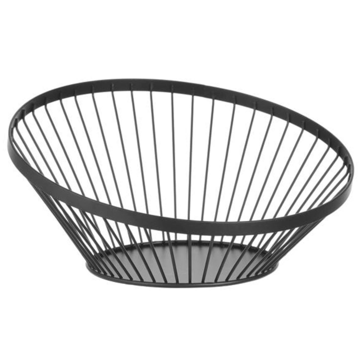 Tableware – Basket, wire fruit bowl, black with matte coating, - Carlat