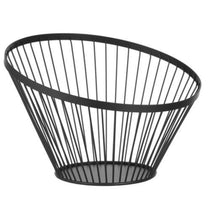 Tableware – Basket, wire fruit bowl, black with matte coating, - Carlat