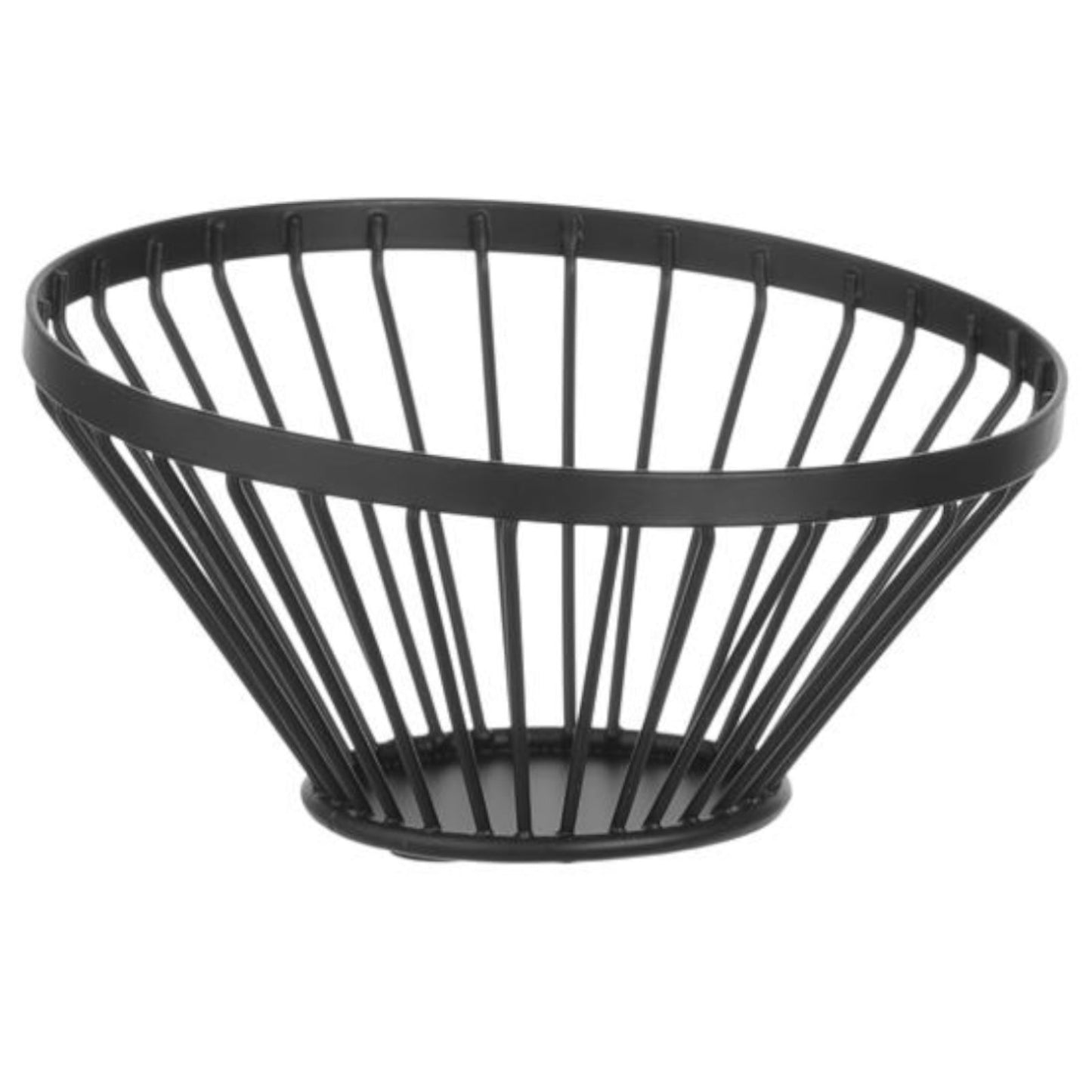 Tableware – Basket, wire fruit bowl, black with matte coating, - Carlat