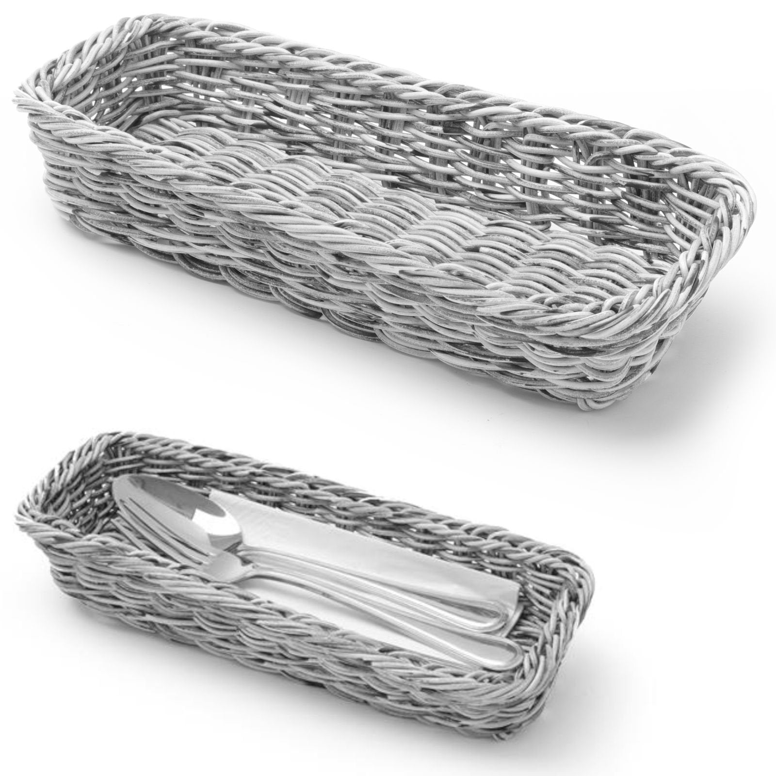 Tableware – Cutlery basket forks knives spoons gray melange 270x100x45 - Carlat
