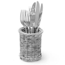 Tableware – Cutlery basket forks knives spoons round gray melange - Carlat