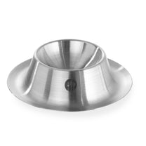 Tableware – Glass stand with egg rim, stainless steel, set - Carlat