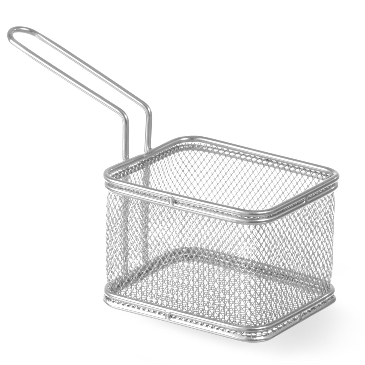 Tableware – Mini basket for fried snacks, stainless steel 100x80x75mm - Carlat