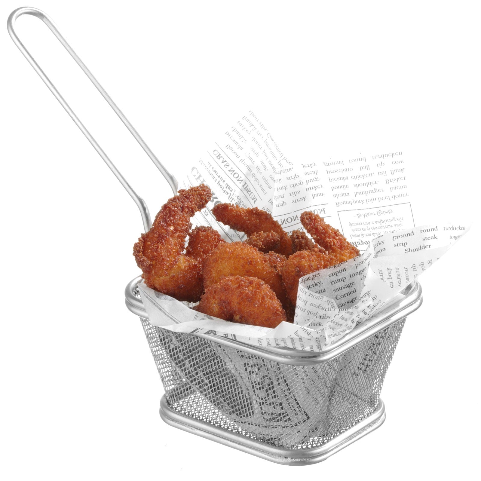 Tableware – Mini basket for serving fried snacks with handle - Carlat