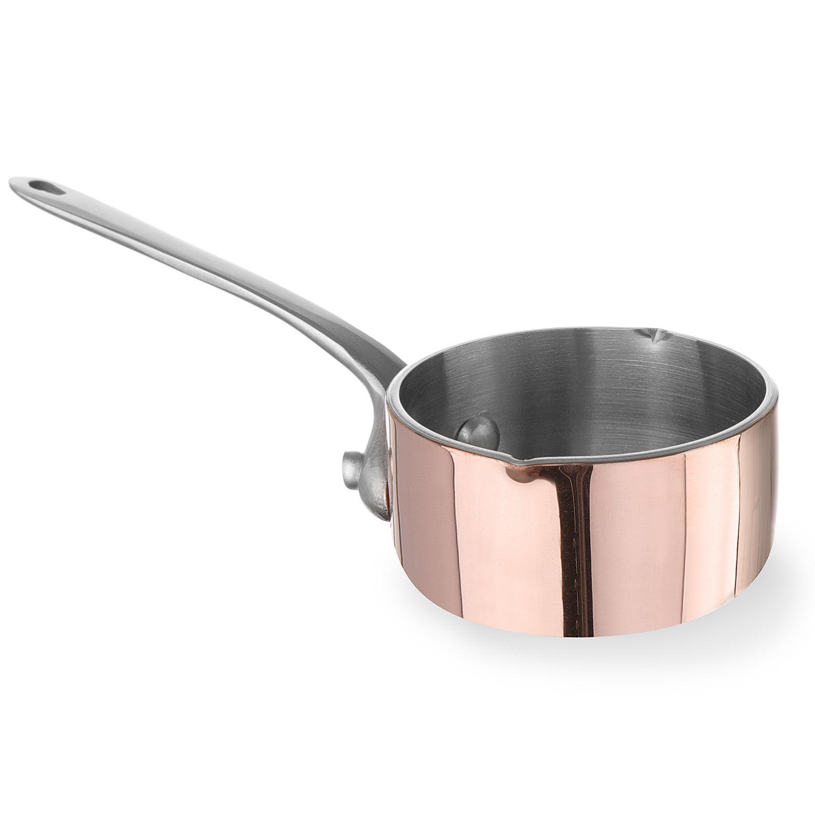 Tableware – Miniature saucepan with a spout, copper, diameter 50x(H)30mm - Carlat