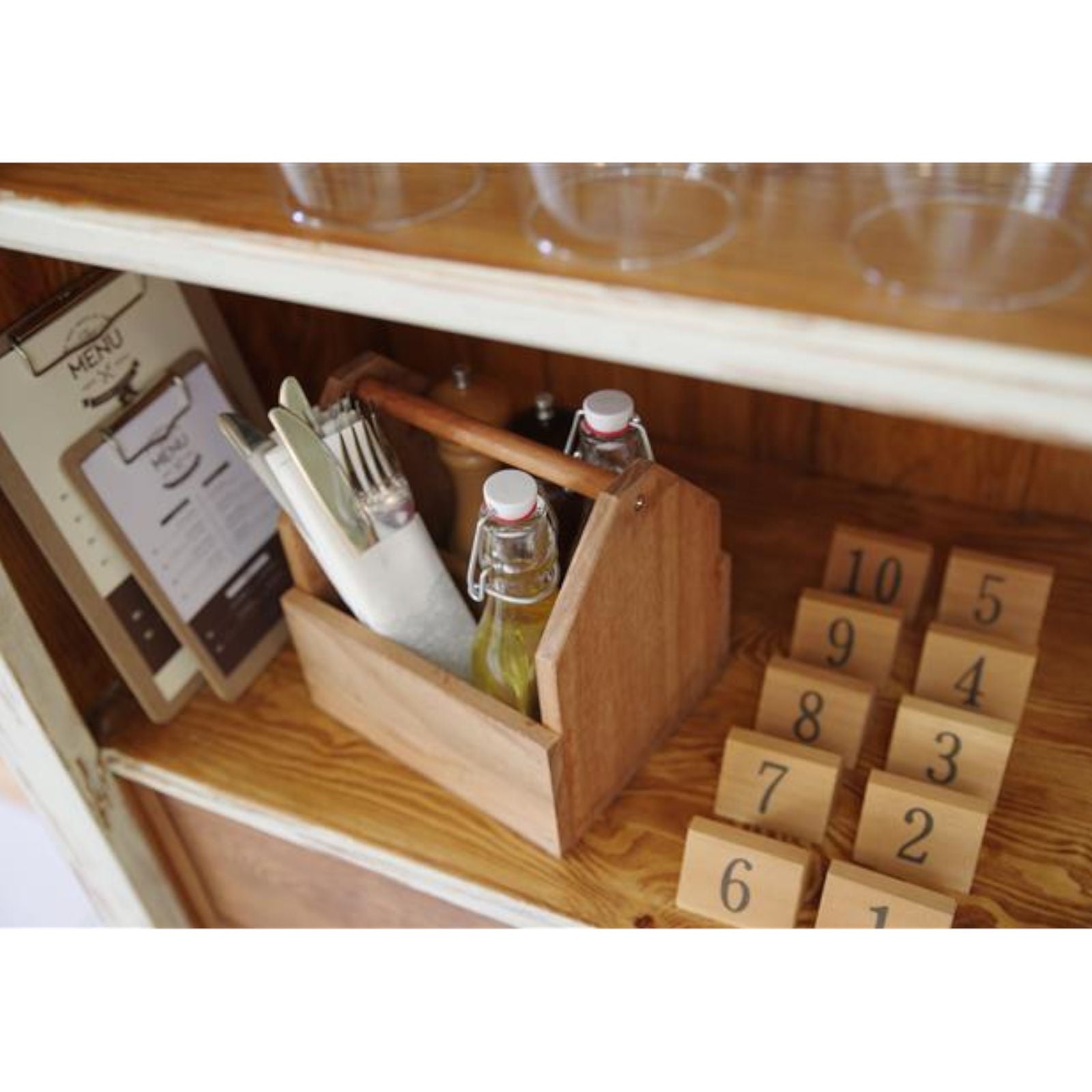 Tableware – Organizer table container for spices, wooden cutlery with - Carlat