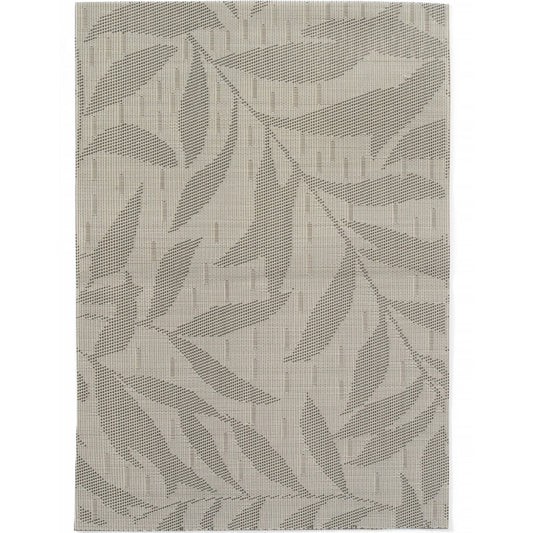 Tableware – Placemat mat table stand leaves 45x30cm gray - Carlat