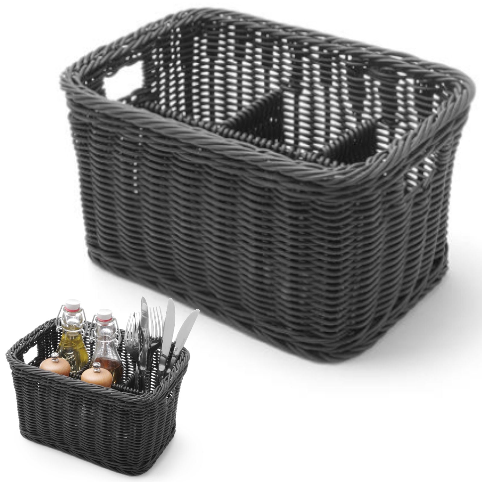 Tableware – Spice dispenser basket with 4 compartments, gray melange - Carlat