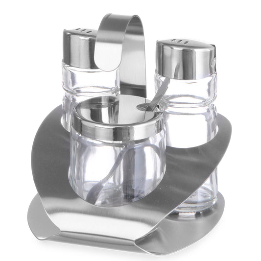 Tableware – Stainless steel salt pepper mustard spice set - Carlat