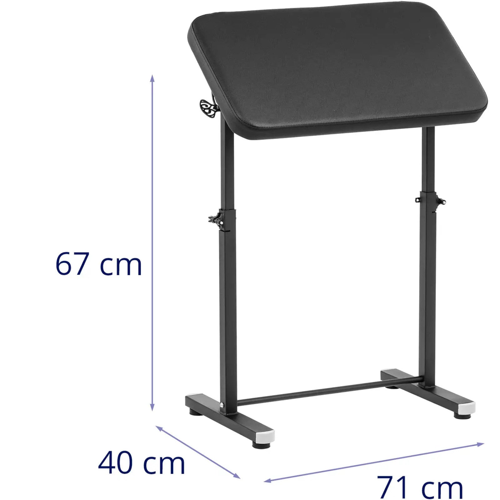 Tattoo armrest, height-adjustable, tiltable, 71 x 40 x 67-109 cm - Carlat