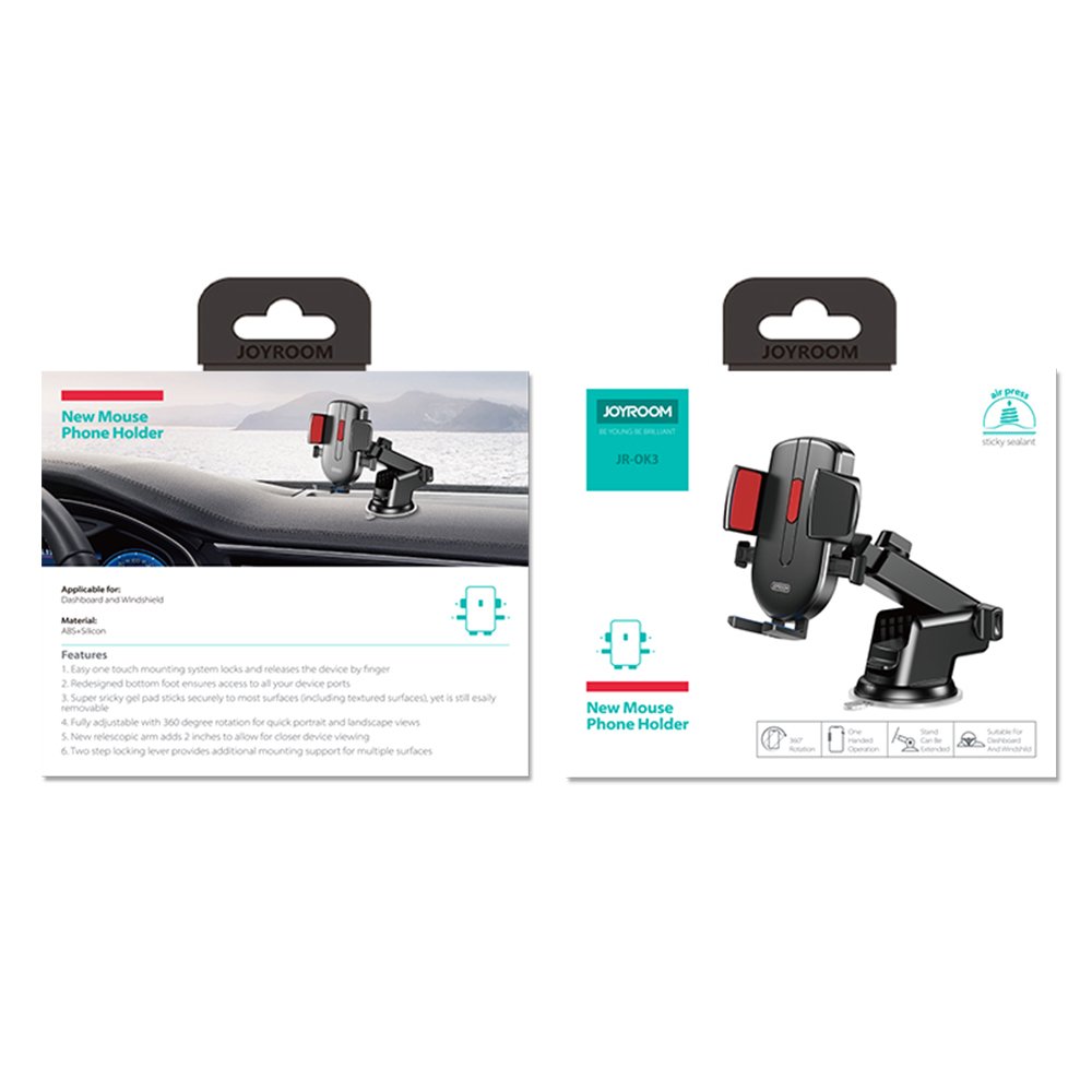 Telephone holder with telescopic shoulder up to the dashboard and black window - Carlat