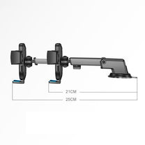 Telephone holder with telescopic shoulder up to the dashboard and black window - Carlat