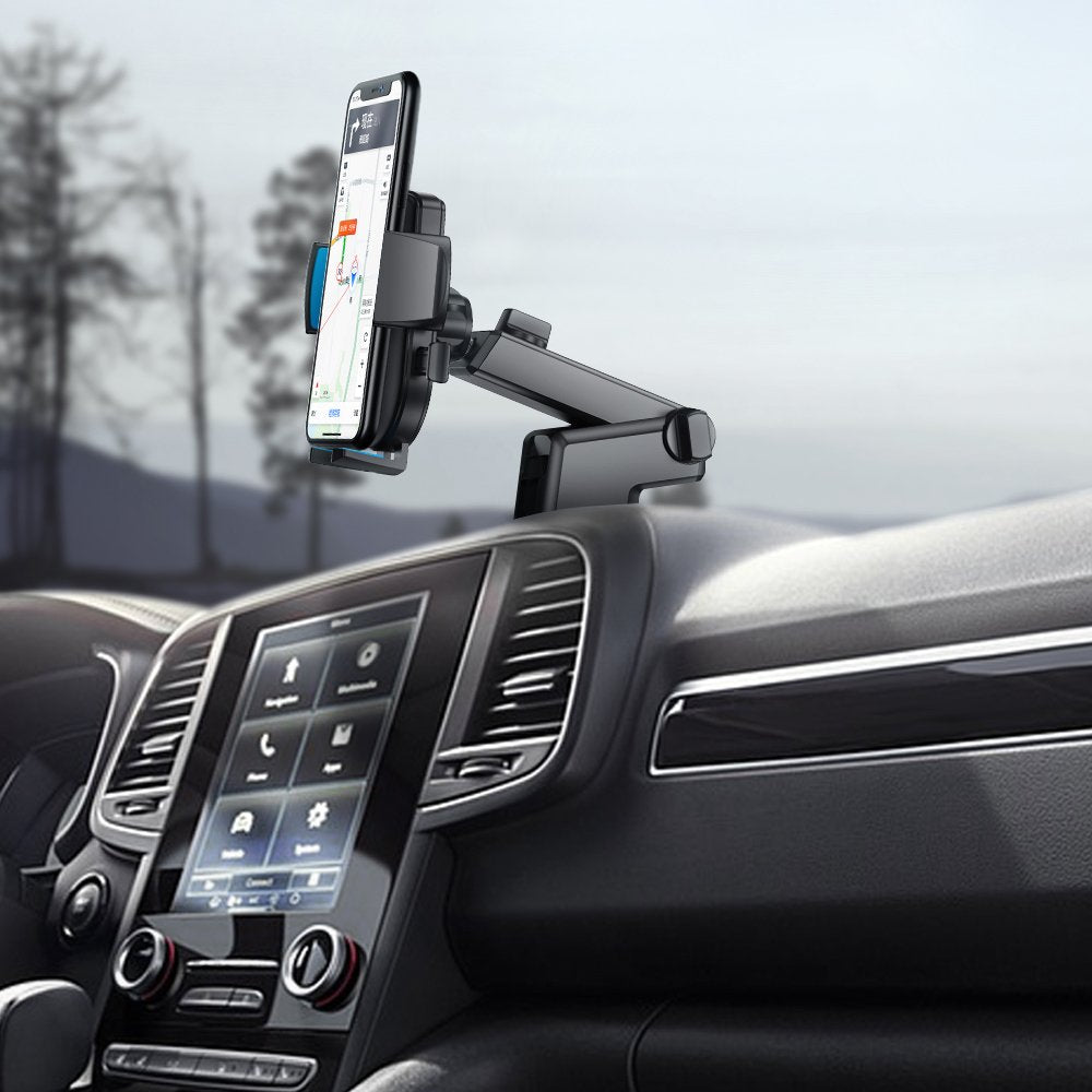 Telephone holder with telescopic shoulder up to the dashboard and black window - Carlat