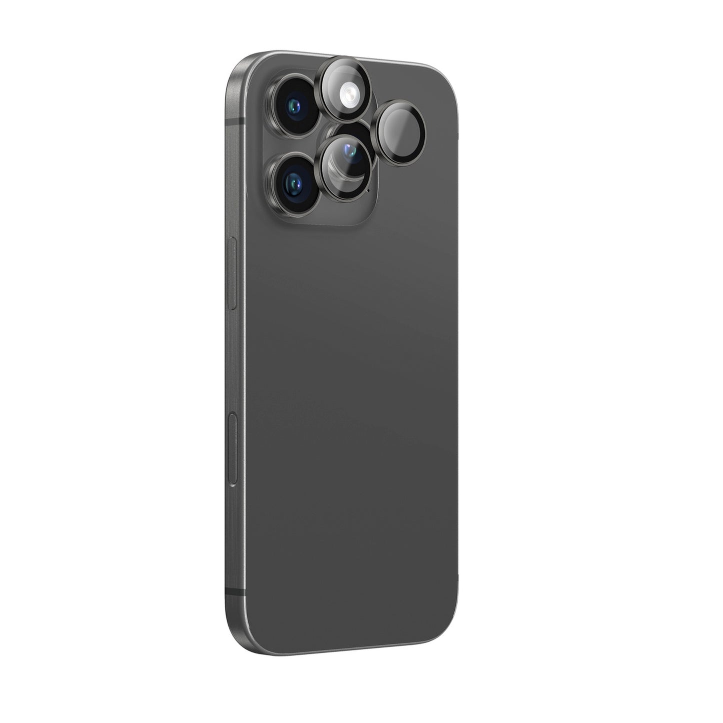 Tempered glass with camera lens frame for iPhone 16 Pro / 16 Pro Max - black - Carlat