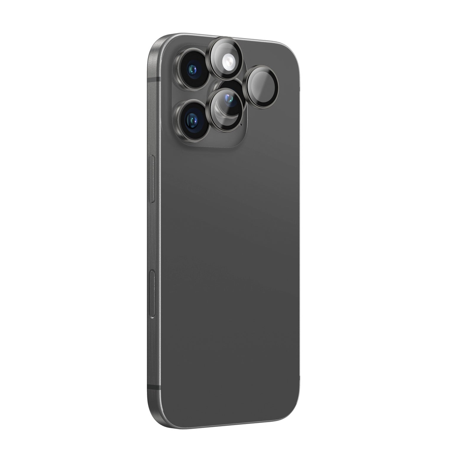 Tempered glass with camera lens frame for iPhone 16 Pro / 16 Pro Max - black - Carlat