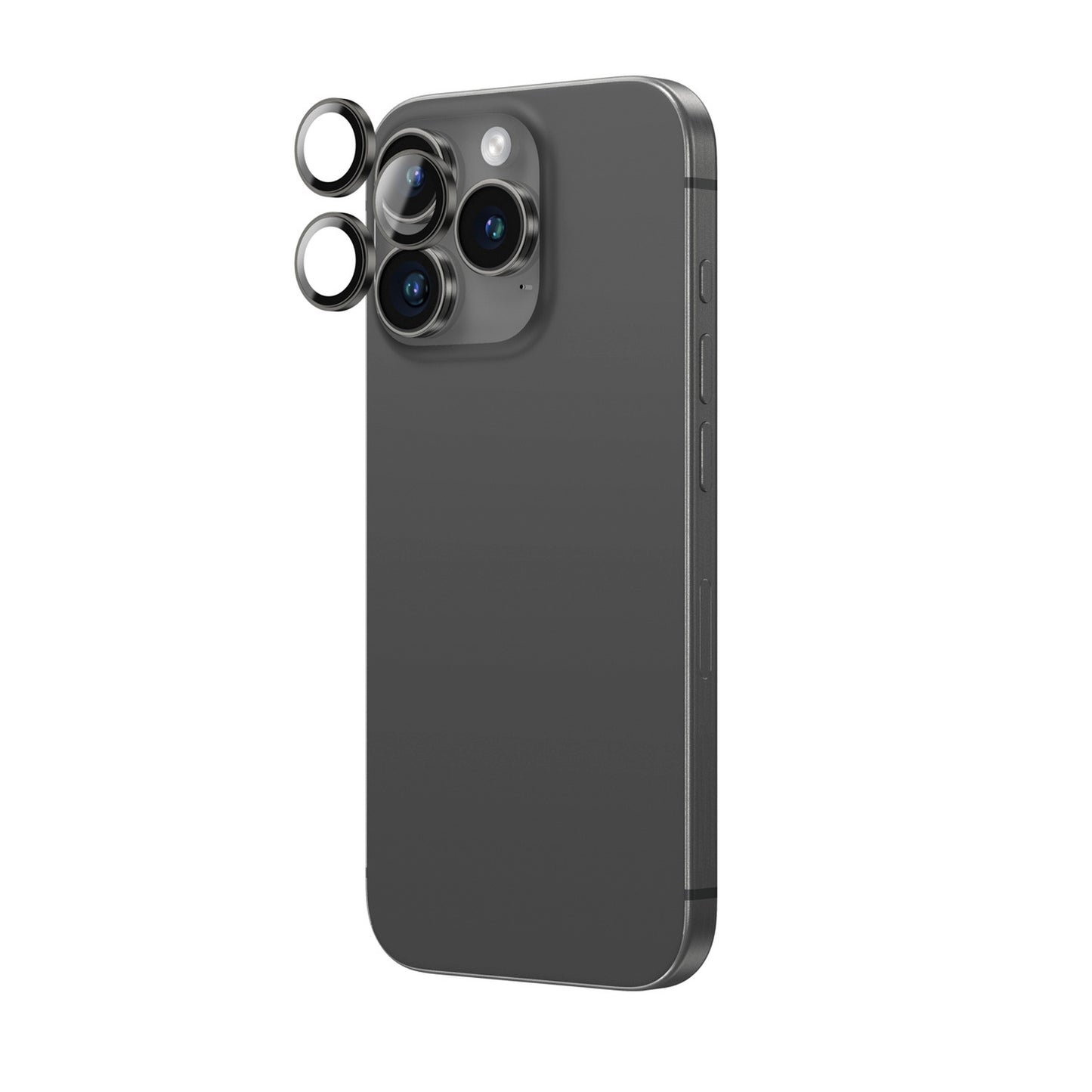 Tempered glass with camera lens frame for iPhone 16 Pro / 16 Pro Max - black - Carlat