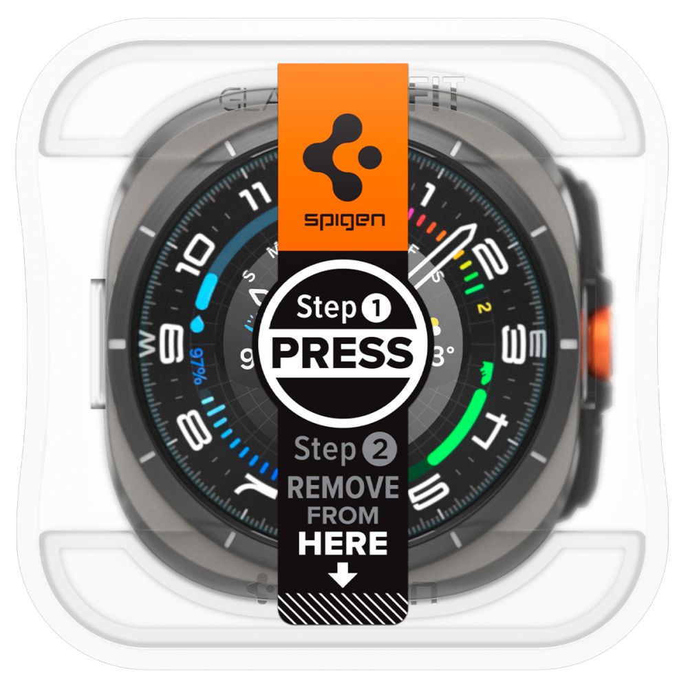 Tempered glass with mounting frame for Samsung Galaxy Watch Ultra 47 mm - 2 pcs. - Carlat