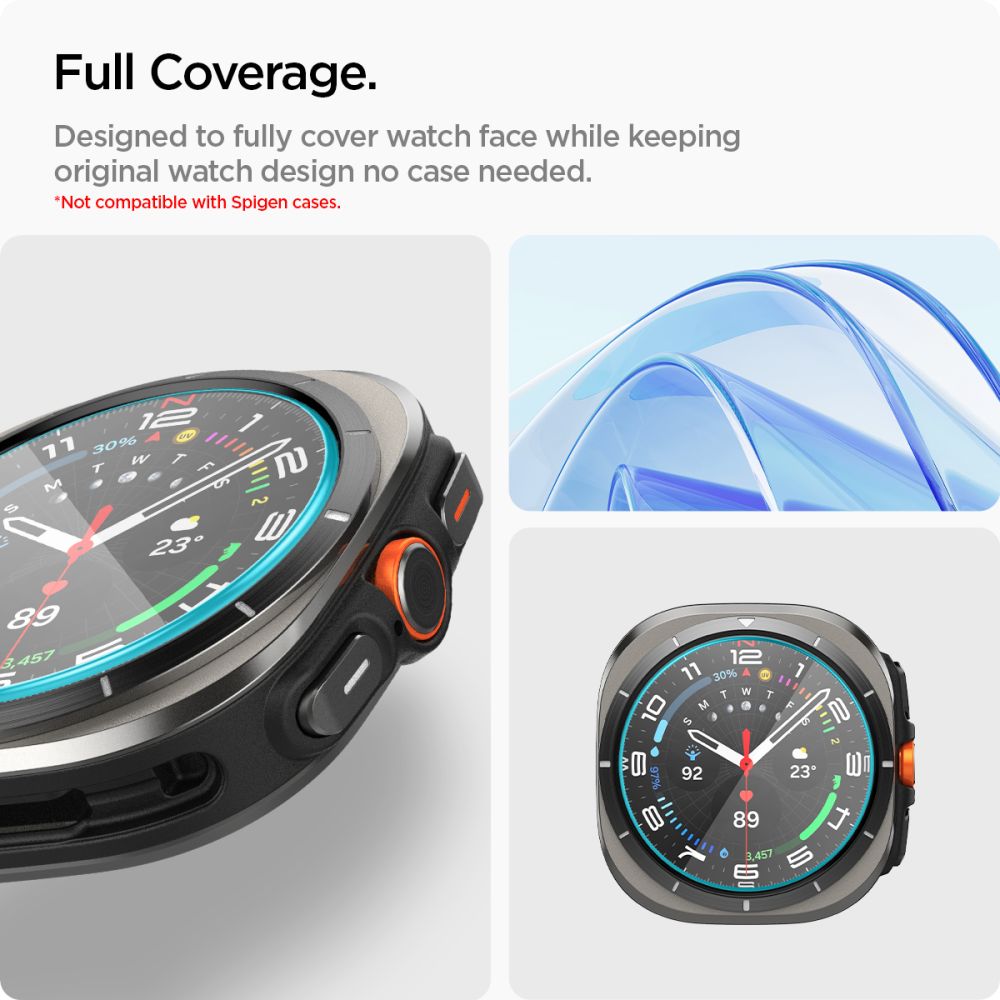 Tempered glass with mounting frame for Samsung Galaxy Watch Ultra 47 mm - 2 pcs. - Carlat
