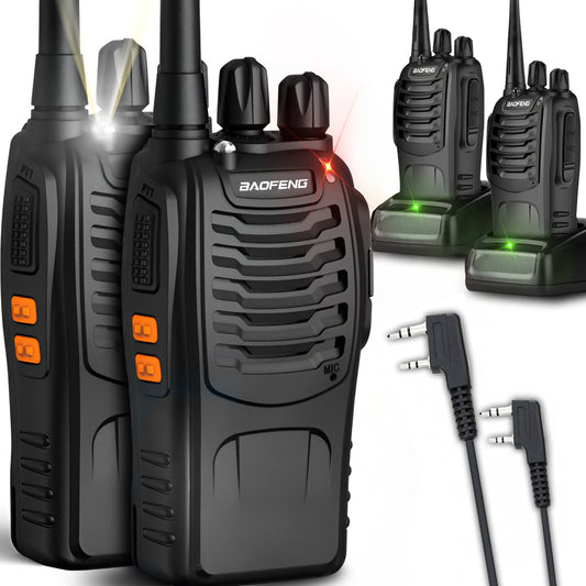 The – 2x walkie-talkies + Baofeng BF888S PMR walkie-talkie headsets, long-range - Carlat