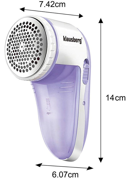 The – Clothing shaver, rechargeable battery-powered, purple and white, Klausberg, KB-7803 - Carlat