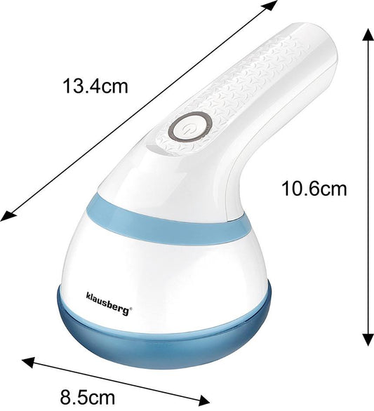 The – Clothing shaver, rechargeable battery-powered, white and blue, Klausberg, KB-7806 - Carlat