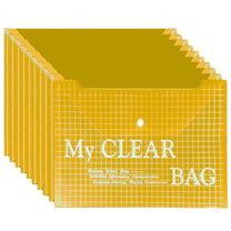 The – Transparent Yellow A4 Envelope Folder with Closure, 20 Pieces - Carlat