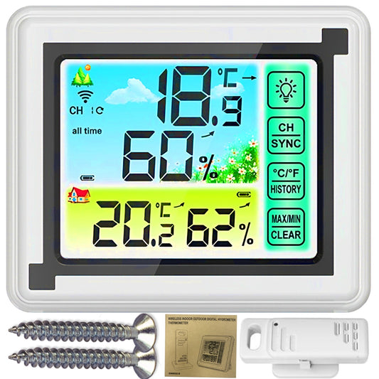 The – Wireless Weather Station: Hygrometer, Thermometer, Outdoor Sensor, Weather Station - Carlat