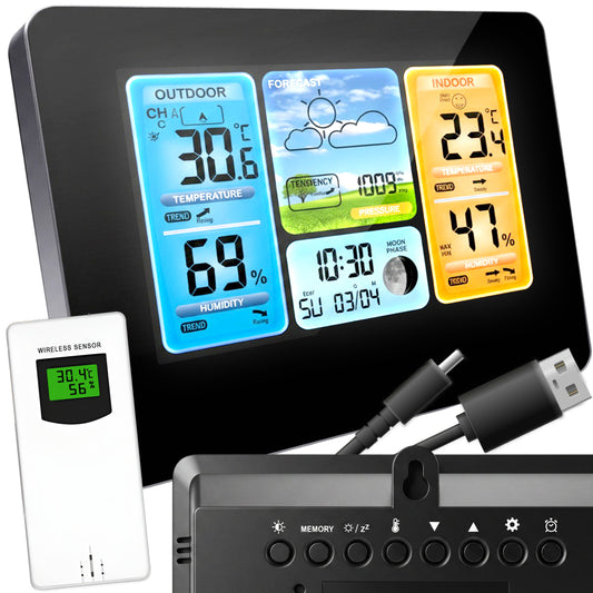The – Wireless Weather Station with DCF Time Signal and Hygrometer - Carlat
