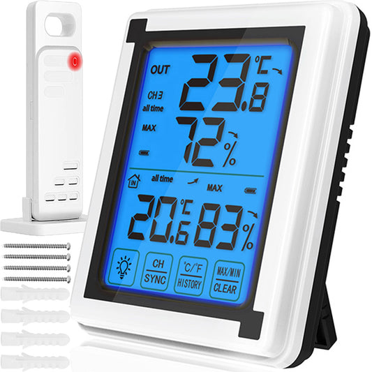 The – Wireless Weather Station with Hygrometer + Sensor - e252 - Carlat