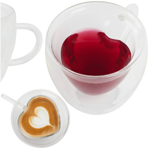 The remaining – 240 ml Insulated Glass - Ruhhy Heart 26906 - Carlat