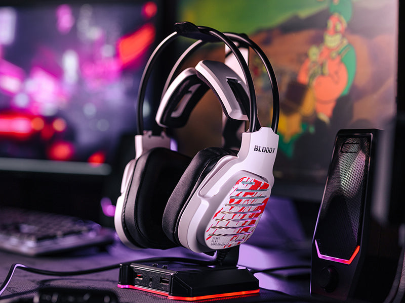 The remaining – A4TECH BLOODY G565 Energy White Headphones - Carlat