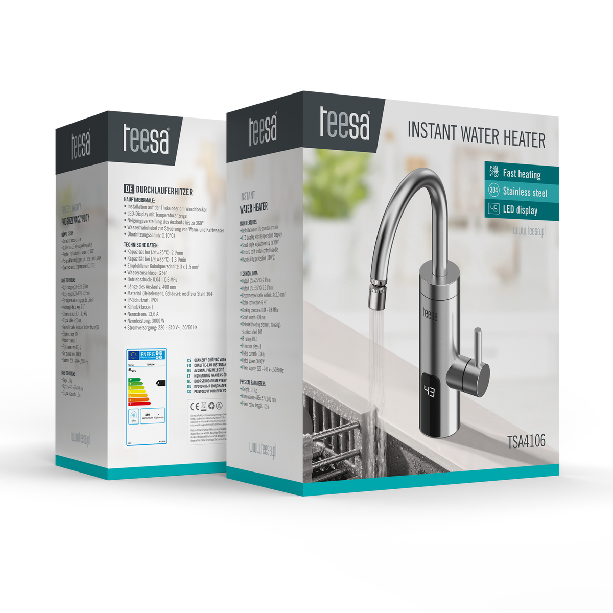 The remaining – Instant-heating water heater - metal kitchen faucet - Carlat