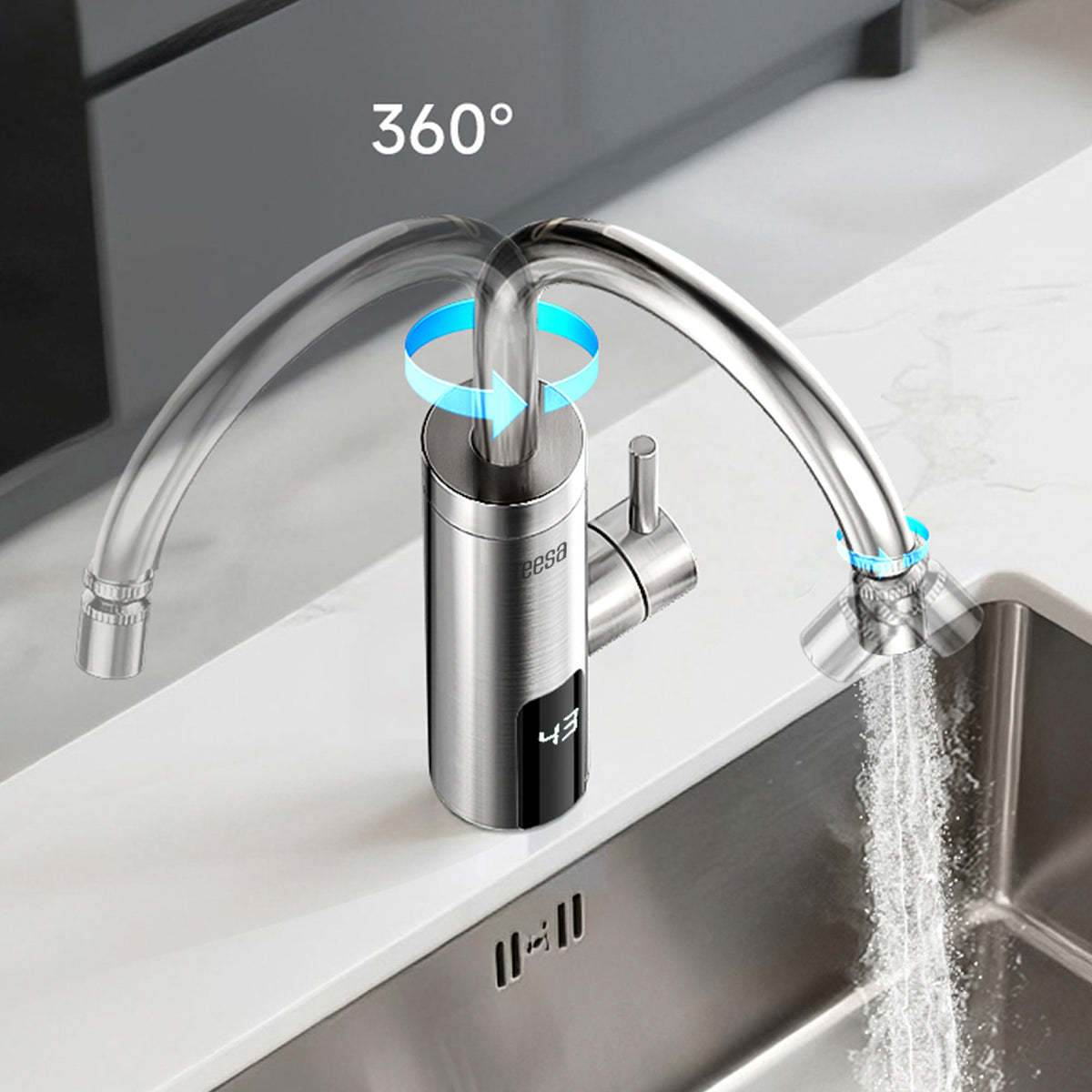The remaining – Instant-heating water heater - metal kitchen faucet - Carlat