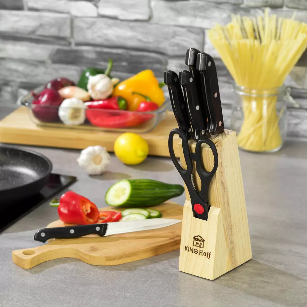 The remaining – Kinghoff 7-Piece Knife Set in a Block - Carlat