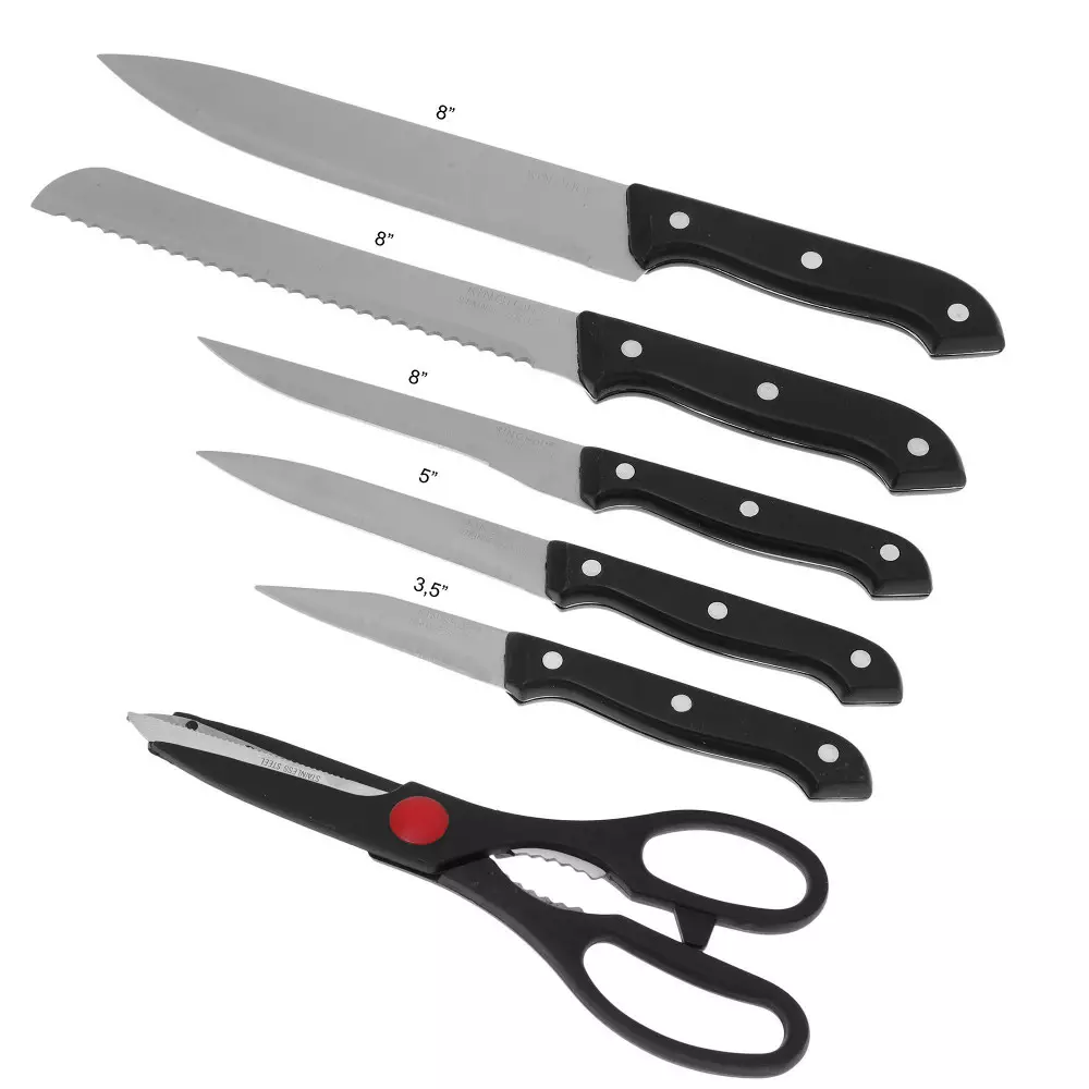 The remaining – Kinghoff 7-Piece Knife Set in a Block - Carlat