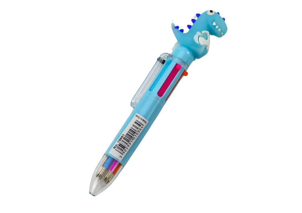 The remaining – Multicolor Automatic Dinosaur Pen, 6-Color Mix - Carlat