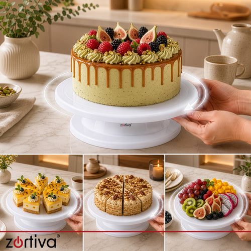 The remaining – Rotating cake stand + 3 cake decorating spatulas - Carlat