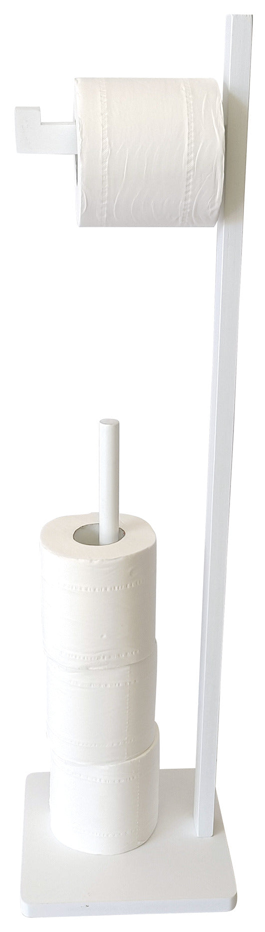 The remaining – Toilet Paper Holder, Bamboo, White, Kinghoff - Carlat