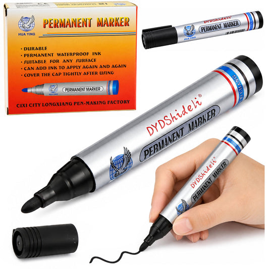 The remaining – Waterproof Permanent Marker with a Beveled Tip, Black - Carlat