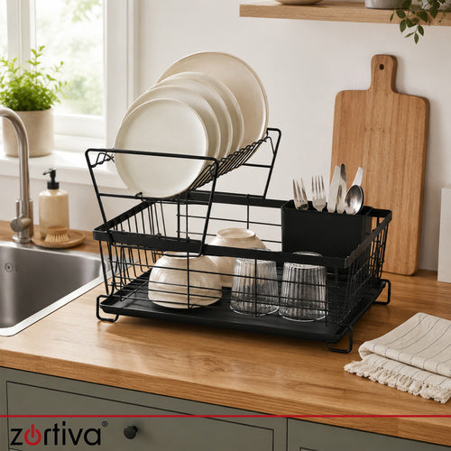 The remaining – Zortiva Two-Tier Dish Rack - Carlat